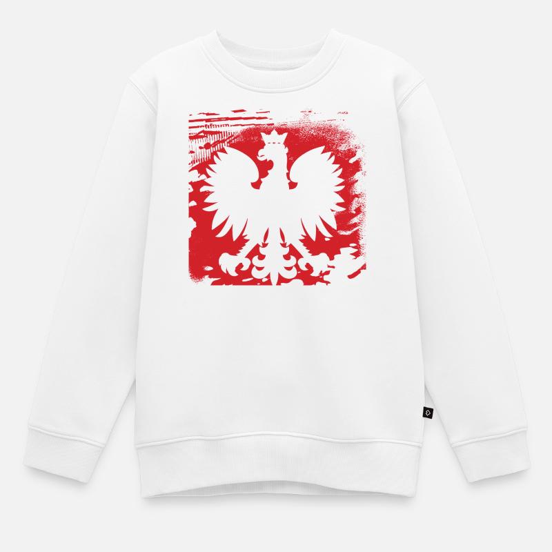 Pologne - Sweat Premium enfant bio - blanc