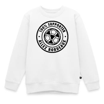 100 pour cent SUPPORTER BORDEAUX - Sweat Premium enfant bio - blanc - Devant - AI Model Kid Male (0cm)