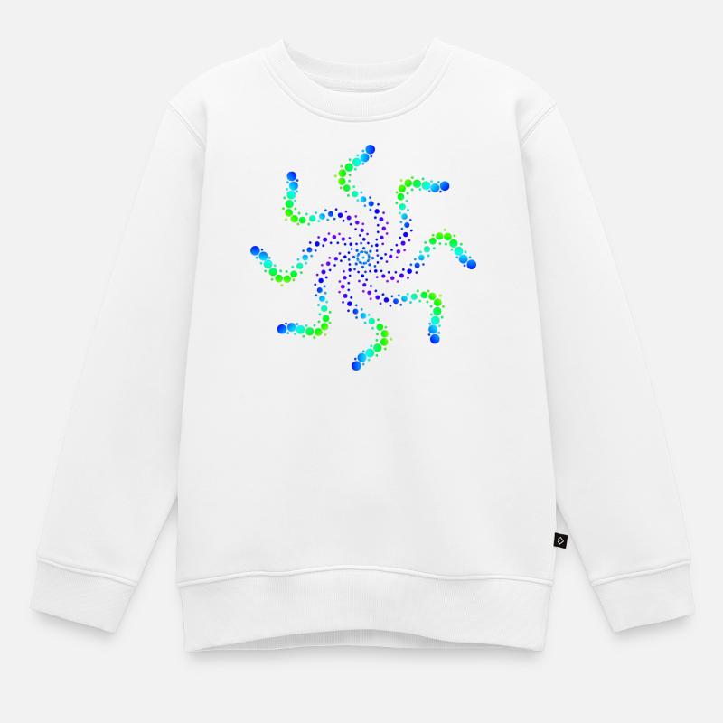 Psychédélique - Sweat Premium enfant bio - blanc