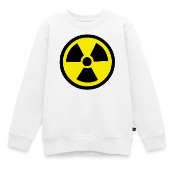 Radiation Warning - Kids Premium Organic Sweatshirt - white - Front - AI Model Kid Male (0cm)