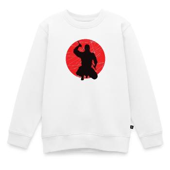 ninja - Sweat Premium enfant bio - blanc - Devant - AI Model Kid Male (0cm)