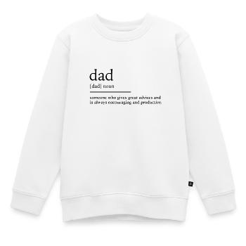 Vater - Kinder Premium Organic Sweatshirt - Weiß - Vorne - AI Model Kid Male (0cm)