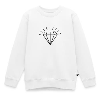 Diamant Brilliant Schmuck Style - Kinder Premium Organic Sweatshirt - Weiß - Vorne - AI Model Kid Male (0cm)