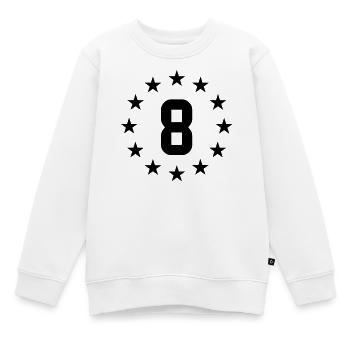 Achten Geburtstag - Kinder Premium Organic Sweatshirt - Weiß - Vorne - AI Model Kid Male (0cm)