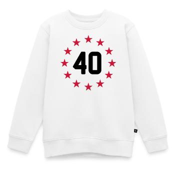 Vierzigsten Geburtstag - Kinder Premium Organic Sweatshirt - Weiß - Vorne - AI Model Kid Male (0cm)