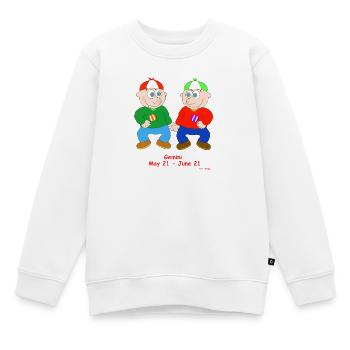 Lustige Zwillinge Sternzeichen - Kinder Premium Organic Sweatshirt - Weiß - Vorne - AI Model Kid Male (0cm)