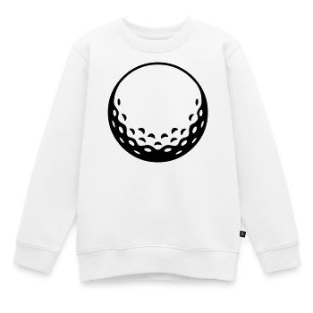 Golfball - einfärbbar - Kinder Premium Organic Sweatshirt - Weiß - Vorne - AI Model Kid Male (0cm)
