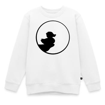 nuit lune soir falaise rond cercle silhouette quie - Sweat Premium enfant bio - blanc - Devant - AI Model Kid Male (0cm)
