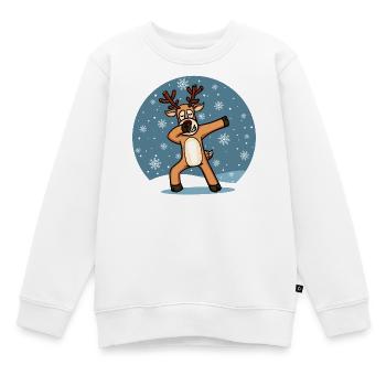 Süßes Dab Dabbing Rentier Tanzen Weihnachten Xmas - Kinder Premium Organic Sweatshirt - Weiß - Vorne - AI Model Kid Male (0cm)