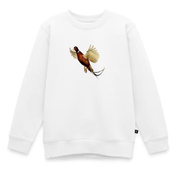Faisan chemise cadeau oiseau nature animal nectar - Sweat Premium enfant bio - blanc - Devant - AI Model Kid Male (0cm)
