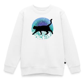 Schwarze Katze - Kinder Premium Organic Sweatshirt - Weiß - Vorne - AI Model Kid Male (0cm)