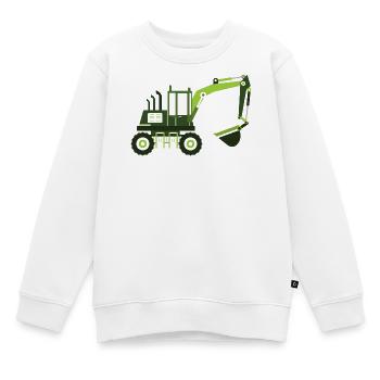 Excavator construction site crane construction trailer daycare excavator driver - Kids Premium Organic Sweatshirt - white - Front - AI Model Kid Male (0cm)
