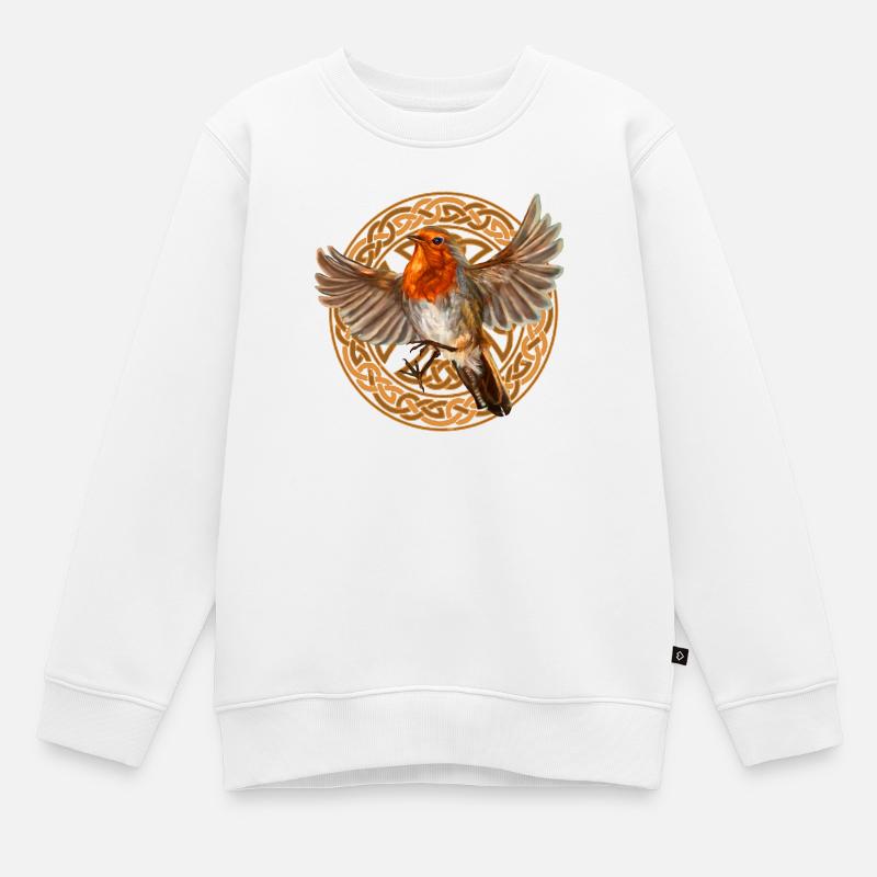 Robin Vogel - Kinder Premium Organic Sweatshirt - Weiß