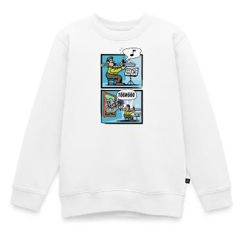 Schlager Cartoon Schlagermusik Lustig Volksmusik - Kinder Premium Organic Sweatshirt - Weiß - Vorne - AI Model Kid Male (0cm)