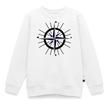 Nautische Kompass - Kinder Premium Organic Sweatshirt - Weiß - Vorne - AI Model Kid Male (0cm)
