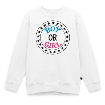 Boy or Girl - Kinder Premium Organic Sweatshirt - Weiß - Vorne - AI Model Kid Male (0cm)