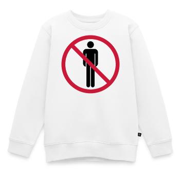 verboten schild keine menschen zone gebiet pictogr - Kinder Premium Organic Sweatshirt - Weiß - Vorne - AI Model Kid Male (0cm)