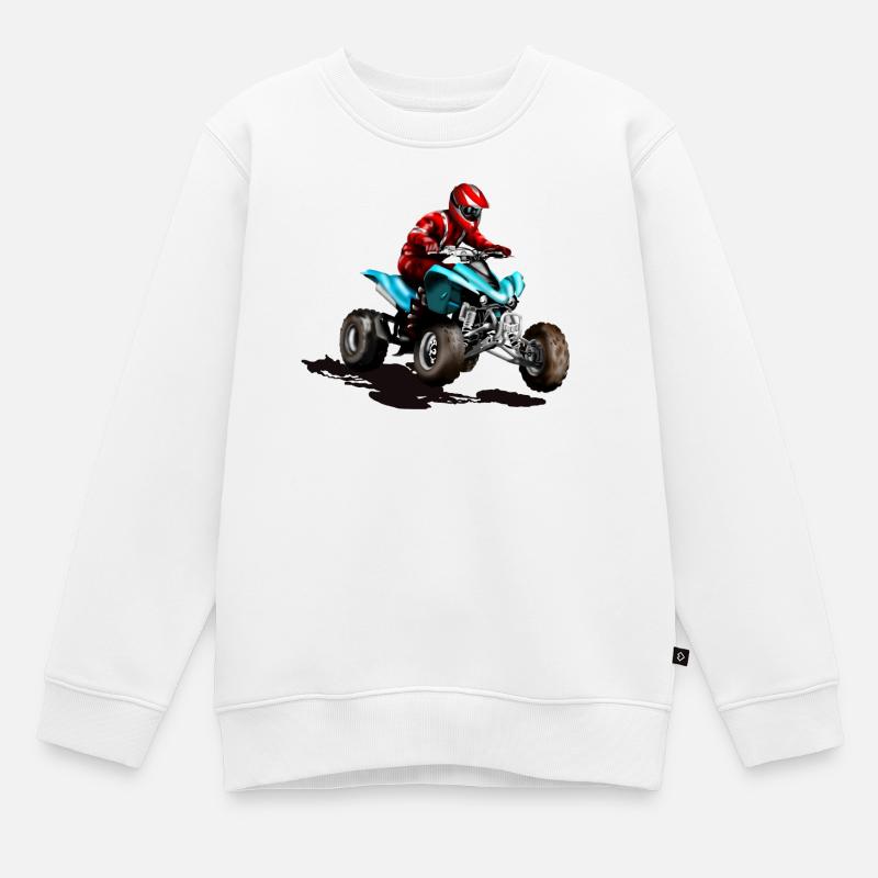 Quad - Kinder Premium Organic Sweatshirt - Weiß