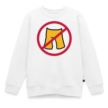 ne mettez pas de pantalon short court interdit bouclier z - Sweat Premium enfant bio - blanc - Devant - AI Model Kid Male (0cm)