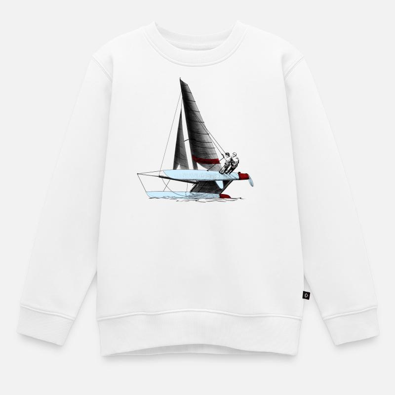 catamaran - Sweat Premium enfant bio - blanc