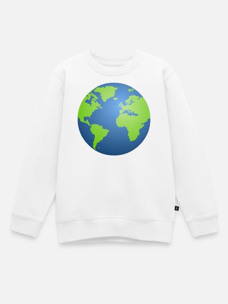 Erdkugel - Kinder Premium Organic Sweatshirt - Weiß
