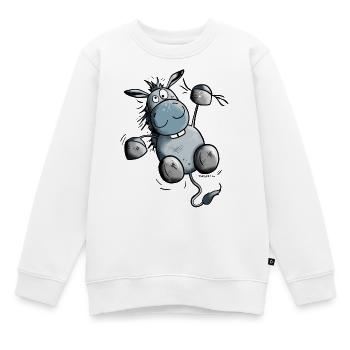 Esel hängt ab - Kinder Premium Organic Sweatshirt - Weiß - Vorne - AI Model Kid Male (0cm)