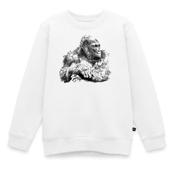 gorilla - Sweat Premium enfant bio - blanc - Devant - AI Model Kid Male (0cm)