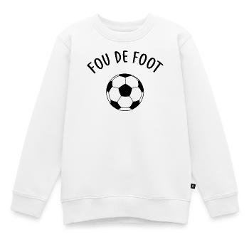 FUßBALLFAN - Kinder Premium Organic Sweatshirt - Weiß - Vorne - AI Model Kid Male (0cm)