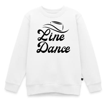 Idée cadeau pour Linedancer : Devise « Line Dance » - Sweat Premium enfant bio - blanc - Devant - AI Model Kid Male (0cm)