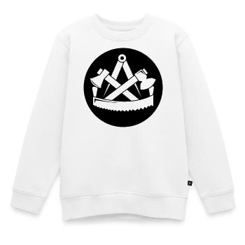 Zunftzeichen Zimmerer - Kinder Premium Organic Sweatshirt - Weiß - Vorne - AI Model Kid Male (0cm)