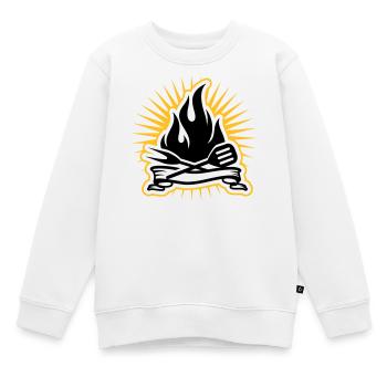 Grill accessories and grill flames - Kids Premium Organic Sweatshirt - white - Front - AI Model Kid Male (0cm)