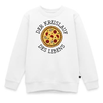 Pizza Pizzeria Salami Italienisch Essen Sprüche - Kinder Premium Organic Sweatshirt - Weiß - Vorne - AI Model Kid Male (0cm)