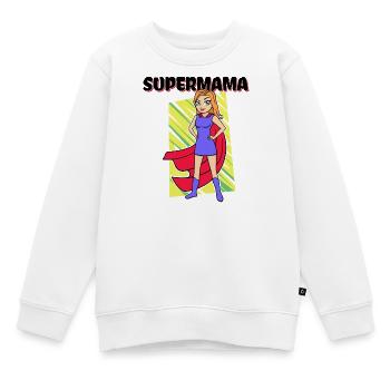 Supermama Best Mother Mother's Day Statement Mom - Sweat Premium enfant bio - blanc - Devant - AI Model Kid Male (0cm)