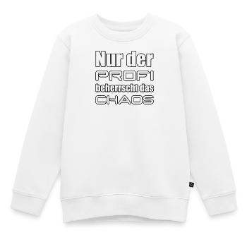 Profi Chaos ADHS Spruch lustig - Kinder Premium Organic Sweatshirt - Weiß - Vorne - AI Model Kid Male (0cm)