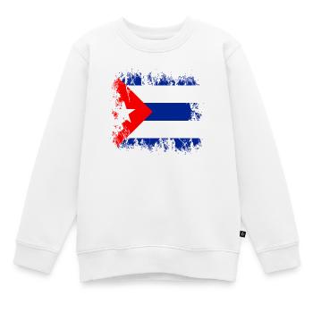 Kuba - Kinder Premium Organic Sweatshirt - Weiß - Vorne - AI Model Kid Male (0cm)