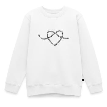 Maritime Seil Herz Geschenk - Kinder Premium Organic Sweatshirt - Weiß - Vorne - AI Model Kid Male (0cm)