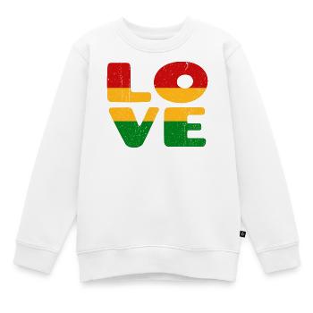 J’aime la Jamaïque Reggae Reggae Musique Rasta - Sweat Premium enfant bio - blanc - Devant - AI Model Kid Male (0cm)