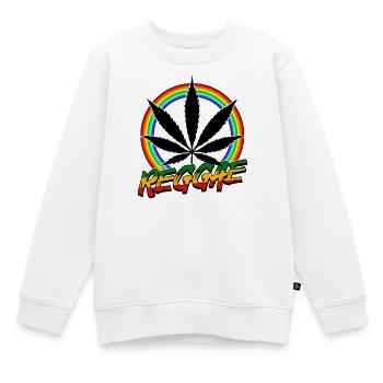 Reggae Rastafari Jamaïque Reggaeton Rasta Ragga Jah - Sweat Premium enfant bio - blanc - Devant - AI Model Kid Male (0cm)