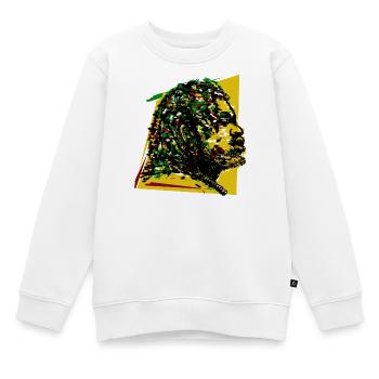 Jamaïque Reggae Rasta Rastafarian Music Reggaeton Jah - Sweat Premium enfant bio - blanc - Devant - AI Model Kid Male (0cm)