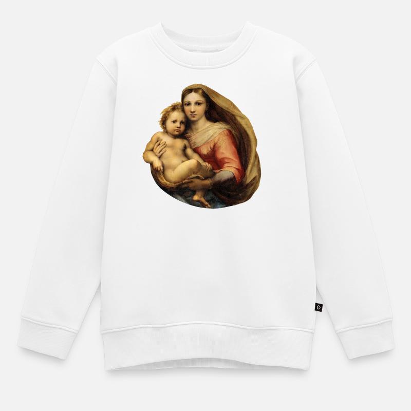 Sistine Madonna | Sistine Madonna | Raffael - Sweat Premium enfant bio - blanc