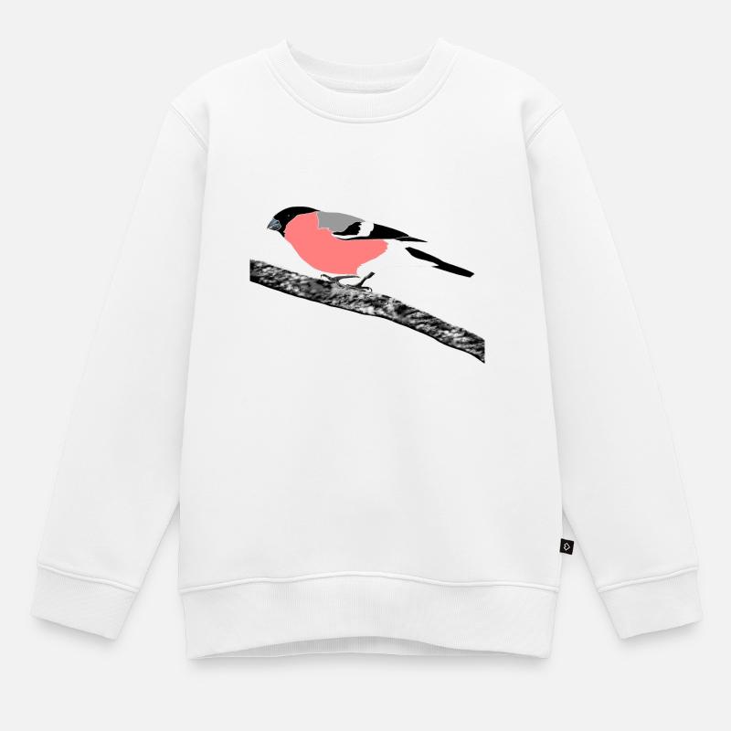 bouvreuil - Sweat Premium enfant bio - blanc