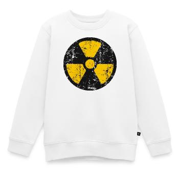 Strahlungs-Grunge-Ikon Nuklearwarnsymbol - Kinder Premium Organic Sweatshirt - Weiß - Vorne - AI Model Kid Male (0cm)