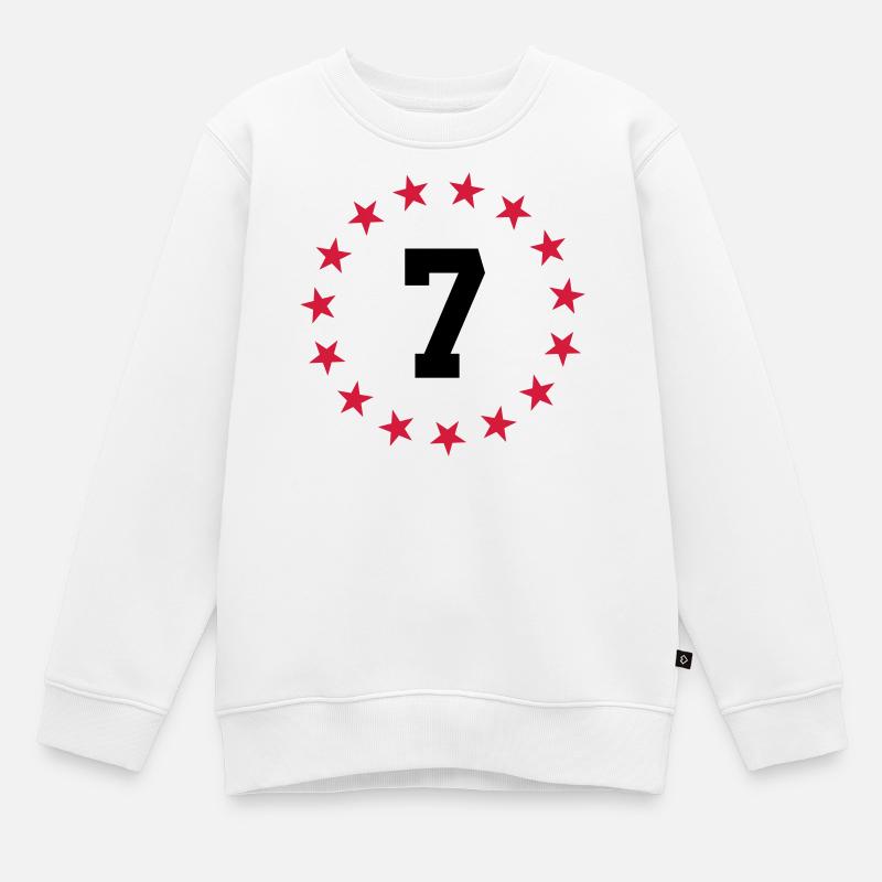 Chiffre 7 - Sweat Premium enfant bio - blanc