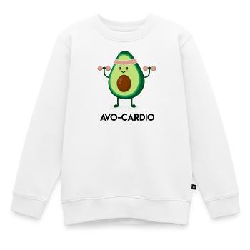 Avocado Fitnessheld - Kinder Premium Organic Sweatshirt - Weiß - Vorne - AI Model Kid Male (0cm)