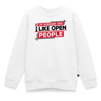 Surgeon Doctor Doctor Specialist Surgery Surgery - Kids Premium Organic Sweatshirt - white - Front - AI Model Kid Male (0cm)