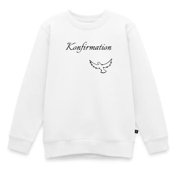 Konfirmation in den Himmel fliegende Taube glauben - Kinder Premium Organic Sweatshirt - Weiß - Vorne - AI Model Kid Male (0cm)