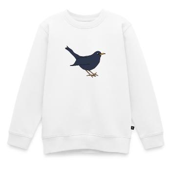 Amsel *** blanko - Kinder Premium Organic Sweatshirt - Weiß - Vorne - AI Model Kid Male (0cm)