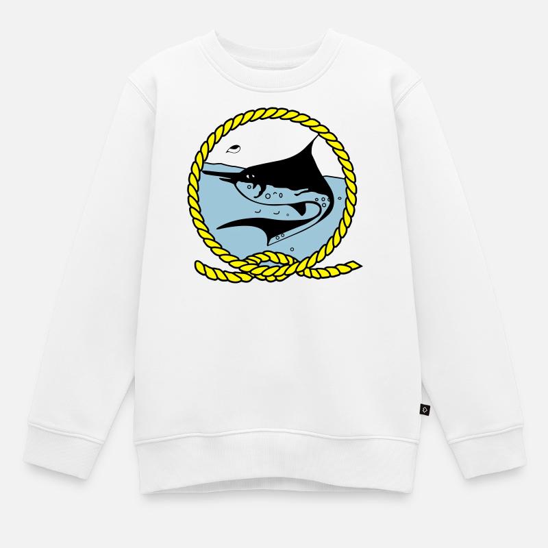 Logo Leawaka Haria - Sweat Premium enfant bio - blanc