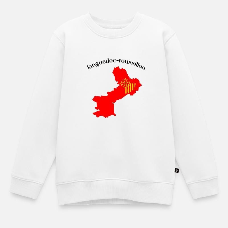 languedoc-roussillon - Sweat Premium enfant bio - blanc