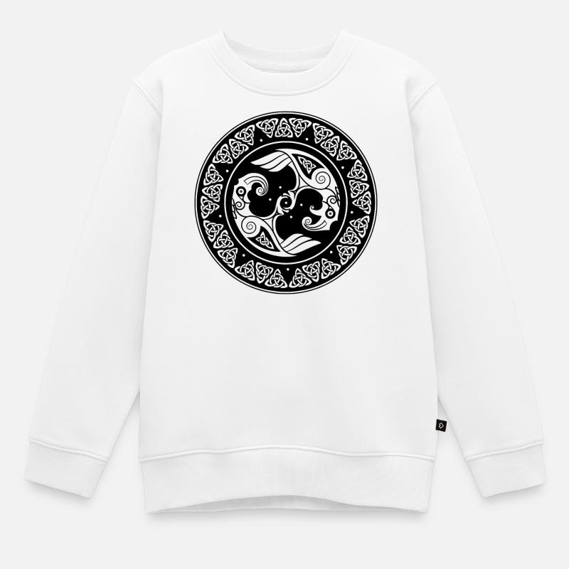 Vikings - Sweat Premium enfant bio - blanc